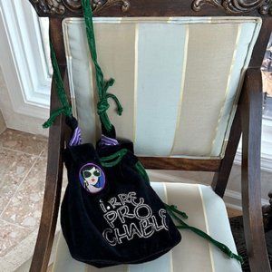 Designer Sonia Rykiel black VELVET CRYSTALS hobo whimsical ART BAG